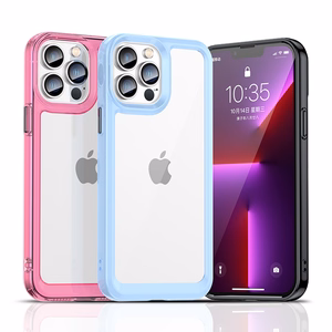 Outer Space viedtālruņa apvalks iPhone 12 Pro Max cietais vāks ar gēla rāmi sarkana