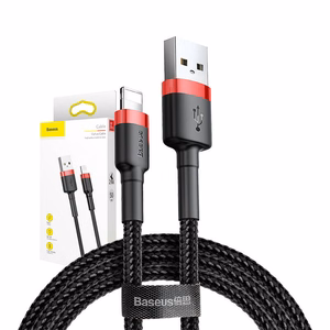 Кабель Baseus Cafule USB Lightning 2,4A 0,5м (красно-чёрный)