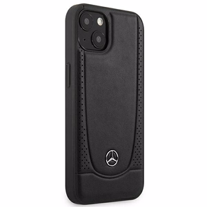 Mercedes MEHCP14MARMBK iPhone 14 Plus 6.7 "melns / melns cietais apvalks ādas Urban