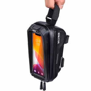 WILDMAN ceļojumu soma velosipēda rāmim ar rāvējslēdzēju, 1,2L (4 "- 7"), MS66, melna