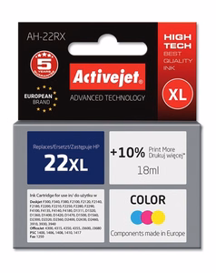 Activejet AH-22RX – trīskrāsu tintes kasetne, aizstāj HP 22XL C9352A, 18 ml, Premium