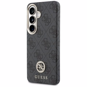 Guess maciņš 4G Rhinestone Round Logo MagSafe priekš Samsung Galaxy S26 melns