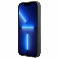 Guess GUHMP13XSPLA iPhone 13 Pro Max 6.7" zaļš/haki cietais apvalks Silikona logotips Magnētiskais