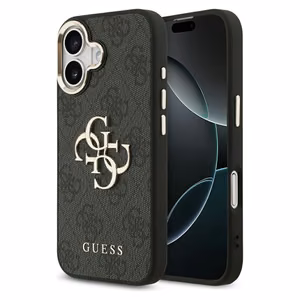 Guess 4G Big 4G Classic Logo viedtālruņa apvalks iPhone 17 - melns un zelta