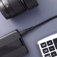 FORCELL F-ENERGY C347 kabelis Type C uz Type C QC4.0 PD 5A 100W Silikona 1 m melns