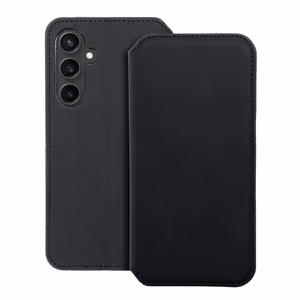 DUAL POCKET grāmatas tipa viedtālruņa apvalks SAMSUNG S23 FE melns
