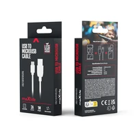 Kabelis USB - microUSB 1,0 m 2A balts