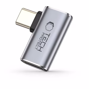 Tech-Protect Ultraboost AA01 USB-C leņķa adapteris - pelēks