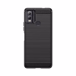 Carbon Case silikona viedtālruņa apvalks Nokia C22 - melns
