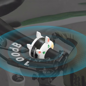 Rockbros 34001100 bērnu velosipēda zvaniņš ar truša motīvu – balts