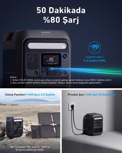 Anker SOLIX C300X pārnēsājama elektrostacija, litija dzelzs fosfāta (LiFePO4) akumulators, 90000 mAh