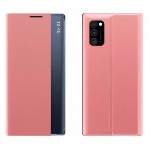 Jauns Sleep Case apvalks ar flap funkcija un statīvu Poco M4 Pro 5G rozā