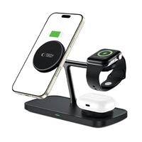 Tech-Protect QI15W-A45 3in1 bezvadu lādētājs ar MagSafe Apple ierīcēm - melns