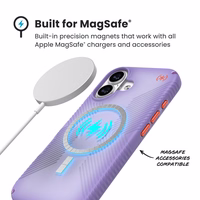 Speck Presidio Lux Grip MagSafe - iPhone 17 maciņš (violets Fade/Magic violets/New Poppy)