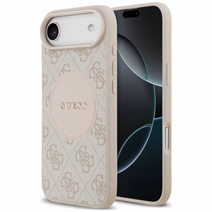 Guess 4G Circle Classic Logo Magnētiskais viedtālruņa apvalks iPhone Air - rozā