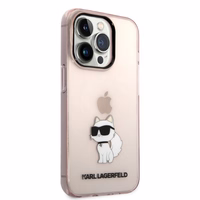 Karl Lagerfeld KLHCP14LHNCHTCP iPhone 14 Pro 6.1" rozā/rozā cietais apvalks Ikonik Choupette