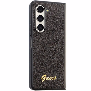 Guess Glitter Script viedtālruņa apvalks Samsung Galaxy Z Fold 5 - melns
