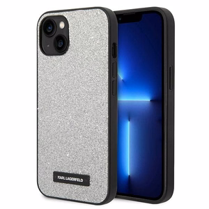 Viedtālruņa apvalks Karl Lagerfeld KLHCP14MG2ELS iPhone 14 Plus 6.7\" sudrabains / sudrabains Glitter Plaque Logo