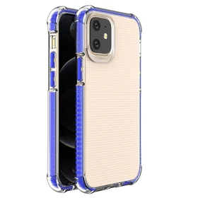 Spring Armor skaidrs TPU gels vāciņš ar krāsainu rāmi iPhone 12 mini zils