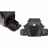 Wozinsky Premium Suit ceļojuma soma ar nodalījumu mitriem priekšmetiem (45L) - melna