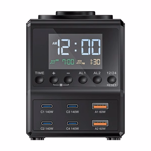 Blitzwolf BW-FW10 modinātājs ar lādētāju 2xUSB-A, 4xUSB-C, 240W