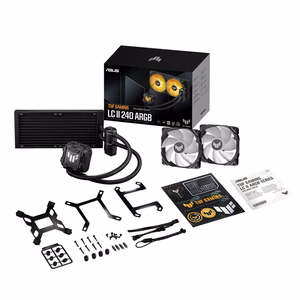 ASUS TUF GAMING LC II 240 ARGB procesora šķidruma dzesēšanas komplekts 12 cm melns