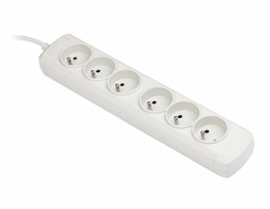 Activejet 6GNU – 6 ligzdu pagarinātājs ar 3 m kabeli, pelēks (6GNU_-_3M_-_S)
