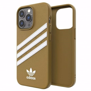Adidas OR veidots apvalks PU iPhone 13 Pro Max - bēšs un zelta