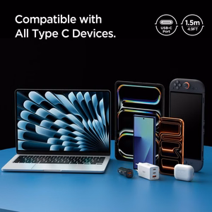 Spigen Essential EB6015CC USB-C kabelis, 60 W, 150 cm – tumši pelēks