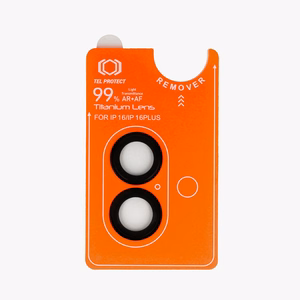Закалённое стекло Tel Protect Titanium Lens 99% AR на камеру для Iphone 17 чёрное (линз 2 шт.)