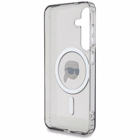 Viedtālruņa apvalks Karl Lagerfeld Button Karl Head Printed Logo Magnētiskais Samsung Galaxy S25 melns