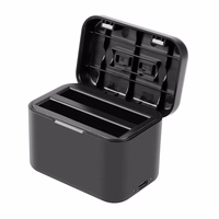 Uzlādes kārba baterijām un atmiņas kartēm PULUZ Insta360 X4 kamerai (melna)