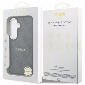 Guess maciņš 4G Embossed Ring MagSafe priekš Samsung Galaxy S26 melns