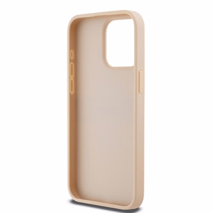 DKNY ādas Mono Stripe un Metal Logo viedtālruņa apvalks iPhone 15 Pro Max - rozā