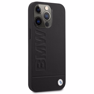 Viedtālruņa apvalks BMW BMHMP14LSLLBK iPhone 14 Pro 6,1" melns/melna cietais apvalks Paraksta Logotipa Iespaids Magnētiskais