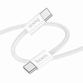 USB kabelis Hoco X104 60W USB-C uz USB-C 2.0m, balts