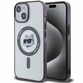 Karl Lagerfeld KLHMP15SHCHNOTK iPhone 15 6.1" caurspīdīgs cietais apvalks IML Choupette's Head MagSafe