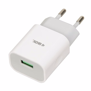 Lādētājs iBOX C-41 USB 2A, 1 USB ports, microUSB kabelis, balts