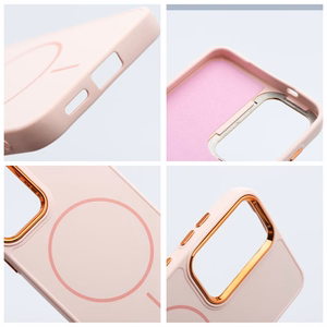 FRAME MAG COVER COVER Korpuss saderīgs ar MagSafe priekš SAMSUNG A57 pulverveida rozā krāsā