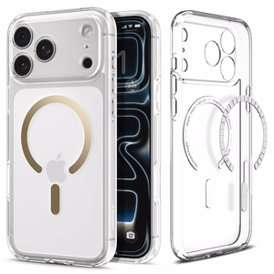 Spigen Ultra Hybrid Magnētiskais viedtālruņa apvalks iPhone 17 Pro Max - caurspīdīgs zelta