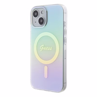 Guess GUHMP15SHITSQ iPhone 15 6.1" tirkīza/tirkīza cietais apvalks IML Iridescent MagSafe
