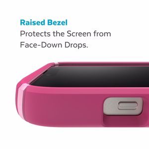 Speck Presidio2 Pro + MagSafe vāciņš ierīcei iPhone 15 Plus / 14 Plus, ar Microban pretmikrobu aizsardzību, “Digital Pink / Blossom Pink / White” krāsu kombinācija
