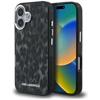 Karl Lagerfeld IML Leopard Pattern MagSafe macins iPhone 16 - melns