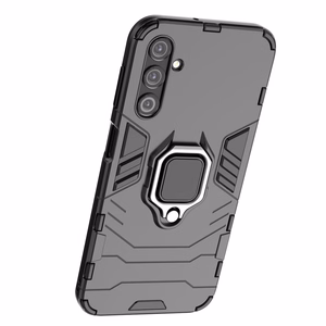 Viedtālruņa apvalks Ring Armor Samsung Galaxy A24 4G ar magnētisko turētāju un gredzenu - melns