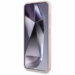 Karl Lagerfeld silikona viedtālruņa apvalks Double Heads un Circle MagSafe Samsung Galaxy S25 Plus rozā