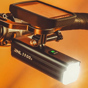 Rockbros RHL1500 priekšējais velosipēda lukturis 5000mAh 1500lm IPX6 - melns