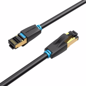 Tīkla kabelis CAT8 SFTP Vention IKABF RJ45 Ethernet 40Gbps 1m melns