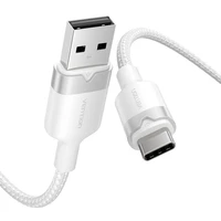 USB 2.0 A uz USB-C 3A kabelis Vention CTNWH 2M (balts)