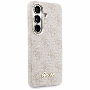 Guess maciņš 4G Script MagSafe priekš Samsung Galaxy S26 rozā