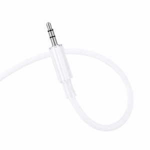 Borofone Kabelis AUX BL21 Lemon - 3,5 mm audio ligzda uz 3,5 mm audio ligzdu - 1 metra garš balts kabelis